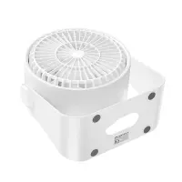 Hoco HX66 Desktop Fan 3000mAh 5 Airflow Speeds with LED Display White