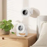 Hoco HX66 Desktop Fan 3000mAh 5 Airflow Speeds with LED Display White