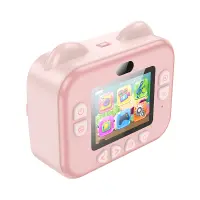 Hoco DV204 Kids Dual HD Camera 2.4" Screen 1200mAh able to Print Photos Pink