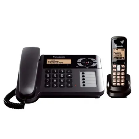 USed Corded Handset Panasonic KX-TG6451GT Black + Dect/Gap 2 in 1