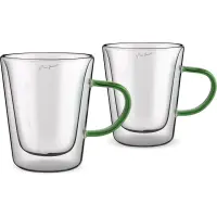 Set of 2 Tea Glasses VASO Lamart LT9118 Double-Walled Glass 300ml Green

