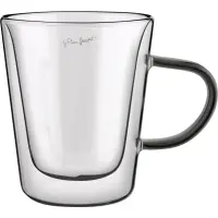 Set of 2 Tea Glasses VASO Lamart LT9120 Double-Walled Glass 300ml Black

