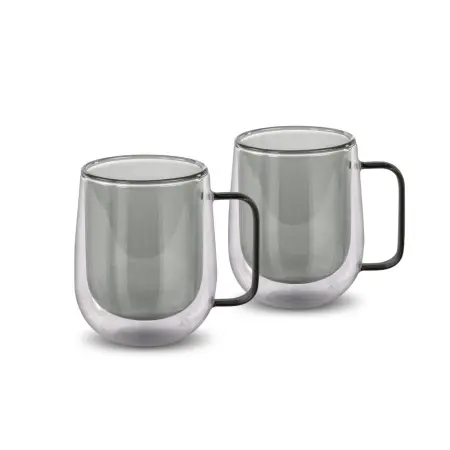 Set of 2 Tea Glasses VASO Lamart LT9123 Double-Walled Glass 250ml Black

