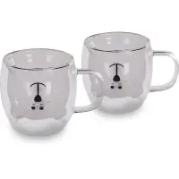 Set of 2 Glasses VASO Lamart LT9125 Double-Walled Glass 250ml Clear


