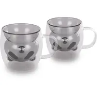 Set of 2 Glasses VASO Lamart LT9126 Double-Walled Glass 230ml Black


