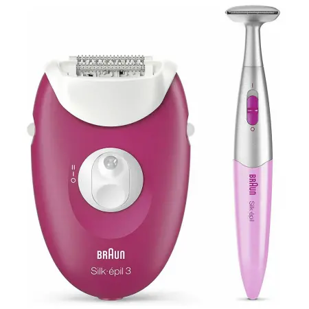 Epilator Suitable for Body and Legs Braun Silk-Epil 3-420 + Trimmer for Face