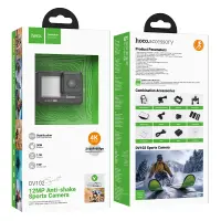 Sports Camera Hoco DV102 4k/30fps Dual Screen 30m Waterproof (with Case) Wifi