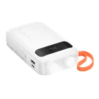 Power Bank Hoco J151 Spirit 10000mAh with 4 Output Cables, Flashlight and LED Display White
