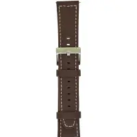 Watchband Hoco 20mm Universal Brown Leather with Silver Buckle