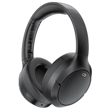Wireless Foldable Headphones Stereo Acefast H6 500mAh v5.3 Hi-Fi 30dB ANC AUX USB-C IPX4 Black