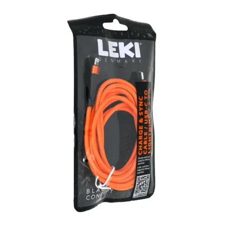 Data and Charging Cable Leki Black Concept USB-C to Lightning Braided Orange 2m