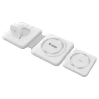 Wireless Foldable Charger Pad for Yenkee YAC 5330 3-in-1 15W White + Wall Charger 35W