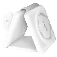 Wireless Foldable Charger Pad for Yenkee YAC 5330 3-in-1 15W White + Wall Charger 35W