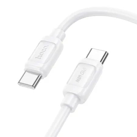 Cable Hoco X115 Surpass USB-C  to USB-C PD60W 3.0A White 1m