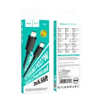 Cable Hoco X88 Gratified USB-C  to Lightning PD27W Black 2m