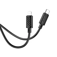 Cable Hoco X88 Gratified USB-C  to Lightning PD27W Black 2m