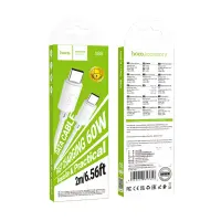 Cable Hoco X88 Gratified USB-C  to USB-C 60W 3A White 2m