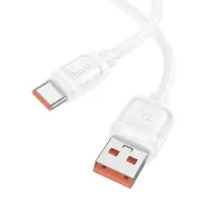 Cable Hoco X115 Surpass USB-A  to USB-C 100W 5A White 1m