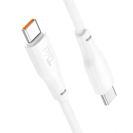 Cable Hoco X93 Force USB-C to USB-C PD100W 3A Fast Charging White 2m