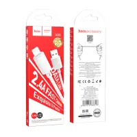 Cable Hoco X88 Gratified USB-A  to Lightning 2.4A White 2m