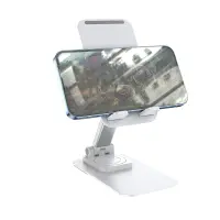 Hoco Phone Desk Aluminum Stand PH50 Ivey 360° Compatible with Devices 4.5"-7" and Extendable Arm White