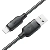 Cable Acefast C16-04 USB-A  to USB-C 3A USB2.0 with Reinforced Connectors Black 1.2m