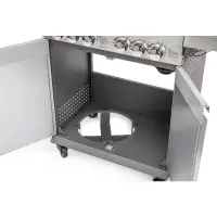 Gas Grill Fieldmann FZG 3025 4+1+1 with 4x Main Burners and 1x Side Burner, Infared Burner,  Cast Iron Plate and Grate and Thermometer