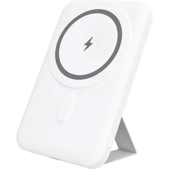 Power Bank Yenkee YPB 501 5000mAh 15W 3A MagSafe Wireless Charging and 1xUSB-C PD20W Port, LED Battery Indicator White