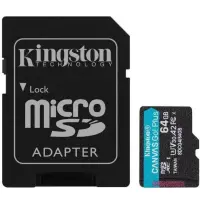 Micro SDXC 64GB Kingston CanvasGo+ Class 10 with Adapter up to 200Mb/s SDCG4/64GB