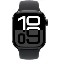 Apple Watch Series 10 Aluminum 42mm GPS NFC IP6X  Aluminum Case Jet Black with Sport Band Black MWWE3QC/A