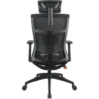 Office Chair Yenkee YGC 500BK FISHBONE Black Mesh and Back Support Max. Weight 120kg