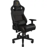 Gaming Chair Yenkee YGC 200BK FORSAGE XL Black with Scratch Resistant PU Leather and 4D Armrest Adjustment Max. Load 150kg