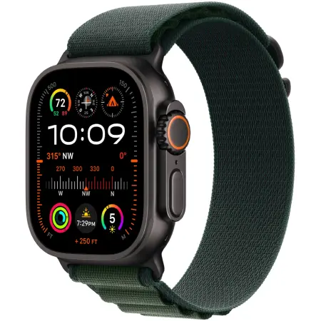 Apple Watch Ultra 2 49mm GPS eSIM NFC IP6X Titanium Case with Dark Green Alpine Loop MX4T3NF/A