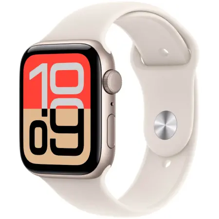 Apple Watch SE 3 (2025) Aluminum 44mm GPS eSim NFC 5 ATM Aluminum Case Starlight με Sport Band Starlight MEHJ4ZR/A