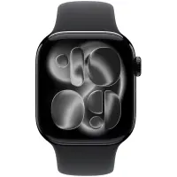 Apple Watch Series 11 (2025) Aluminum 42mm GPS eSim NFC IP6X  Aluminum Case Jet Black with Sport Band Black MEQT4WF/A
