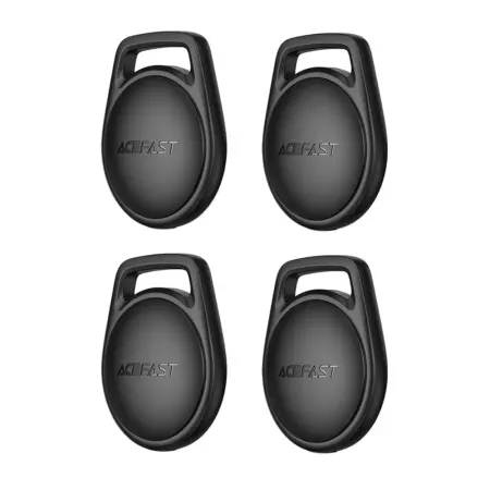 Set Acefast Tag S2 Anti-Lost Tracker Only for iOS Works With Apple Find My Network with Strap Black Pcs.4