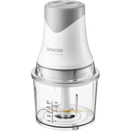 Sencor SCB 3000WH Food Chopper 400W with 1L Bowl and Dual Blades