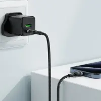 Data Cable Acefast C22-03 USB-C to USB-C Braided USB2.0 3A 60W 1.2m Black