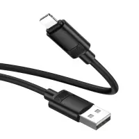 Cable Hoco X122 USB-A  to Lightning 2.4A Fast Charging Black 1m