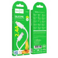 Cable Hoco X122 USB-A  to Lightning 2.4A Fast Charging White 1m