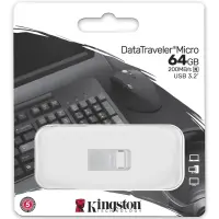 USB Kingston Data Traveller Micro 3.2  Gen.1 64GB Metallic Ultra-small DTMC3G2/64GB