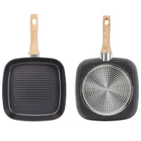 Grill Pan Aluminum 26cm NATUR Lamart LT1307 Black
