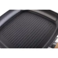 Grill Pan Aluminum 26cm NATUR Lamart LT1307 Black