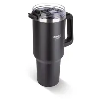Stainless Steel & Plastic Thermos Cup 900ml HUGE Lamart LT4091 Black