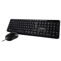 Yenkee YKM 1007CS Set Wired Keyboard and Mouse with Adjustable DPI and Full Size Keyboard Black