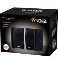 Yenkee YSP 2010BK 2.0 Stereo Speakers 5W USB-A Powered with Wooden Case Black
