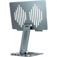 Desktop Stand / Hub Yenkee YSN 03 for Devices up to 15.6" with 3xUSB-A, 1xUSB-C PD100W, 1xHDMI 2.0, SD Port and Wireless Charging