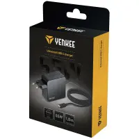 Universal Power Adapter Yenkee YAU C65 PD65W with USB-C Cable Compatible with Smartphones / Tablets and Laptops 1.8m