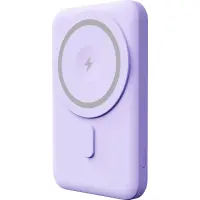 Power Bank Yenkee YPB 501 5000mAh 15W 3A MagSafe Wireless Charging and 1xUSB-C PD20W Port, LED Battery Indicator Purple