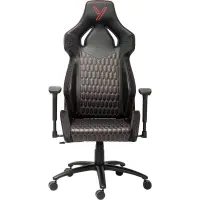 Gaming Chair Yenkee YGC 110RD GHOST Black with Scratch Resistant PU Leather 3D Armrest Adjustment Max. Load 130kg